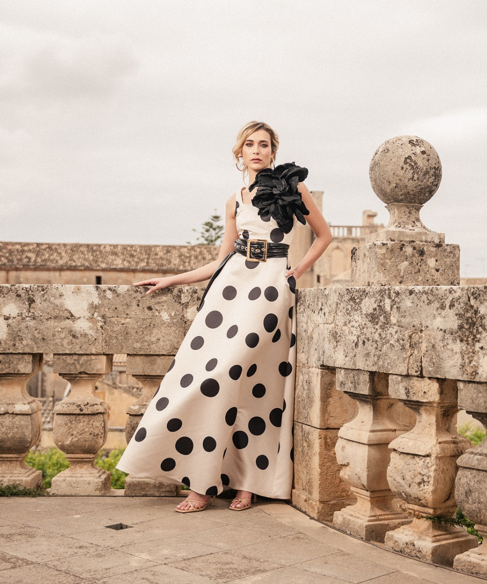 Abito Duchesse a Pois Giada Curti GCR24A397D06