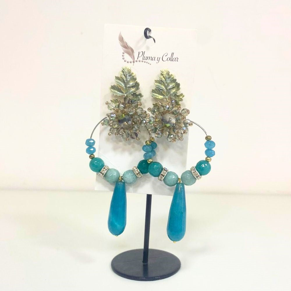 Orecchini Cerimonia Pluma Y Collar 6227