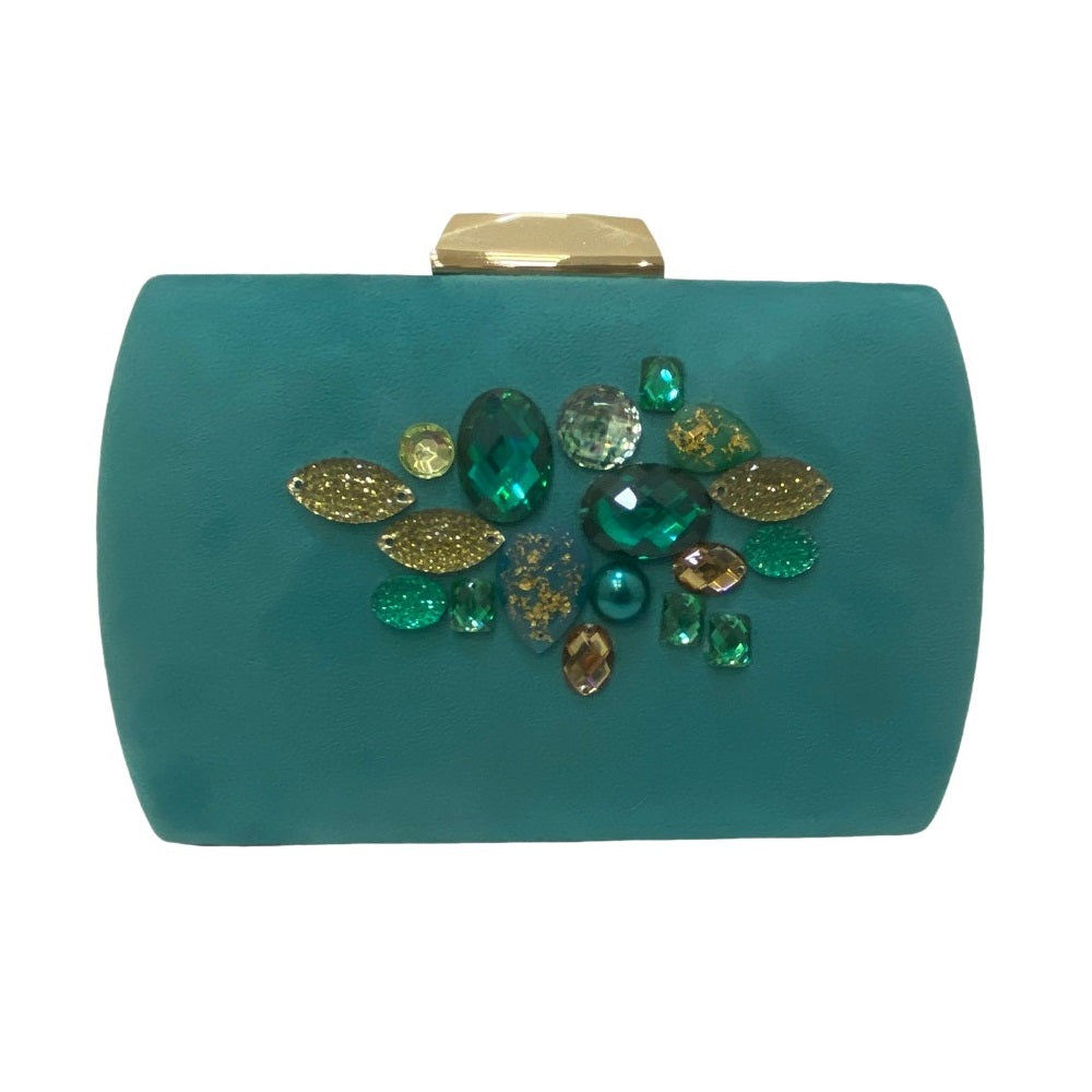 Clutch Gioiello Cerimonia Pluma Y Collar 1052