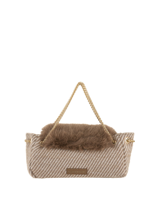 Borsa in lana e pelliccia A. Massimo STYLE9081