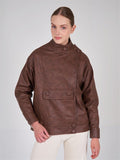 Giubbotto in pelle con marsupio Lefon W24W-160685