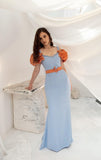 Abito Cady Collo Nuvola Bicolor Curvy Allure