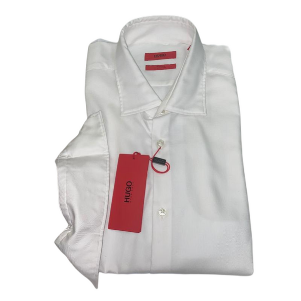 Camicia HUGO Kenno Uomo – Manica Lunga, Colletto Kent, In Poliammide Ed Elastan, Lavabile In Lavatrice