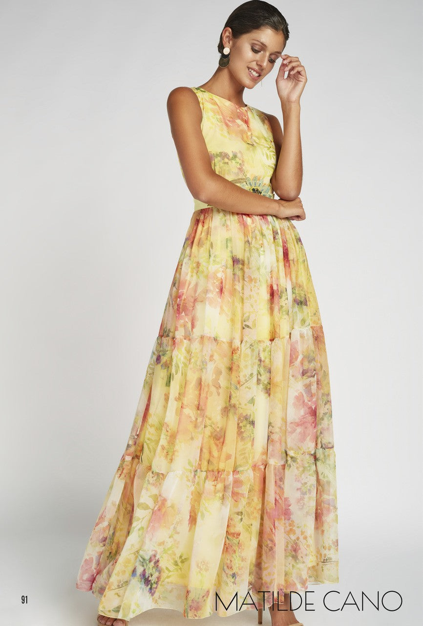 Abito Matilde Cano Amarillo 6162