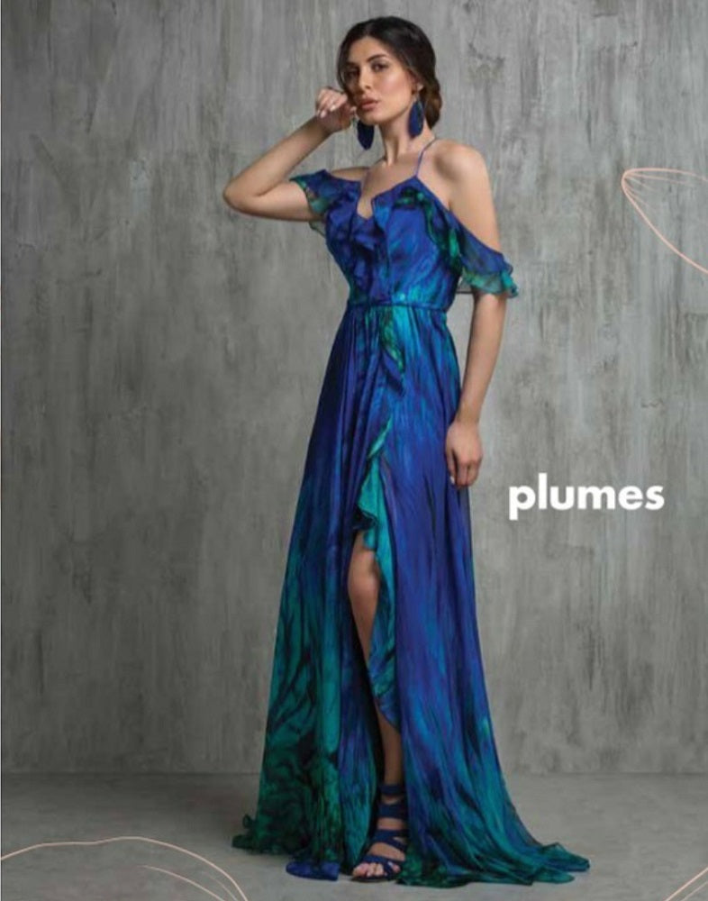 Abito Lungo Italia Couture con Stola AB55