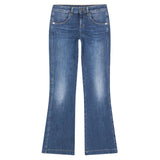 Denim Kaos Jeans Bottone Logato D'oro