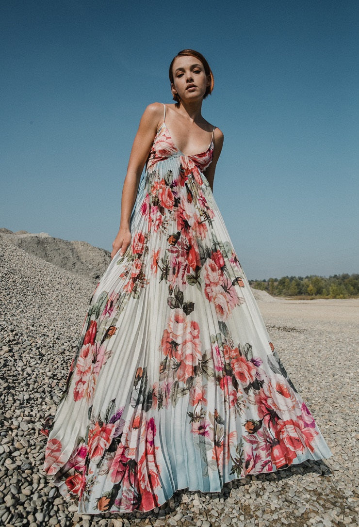 Abito Floreale Cerimonia Milva Mi Art.4512