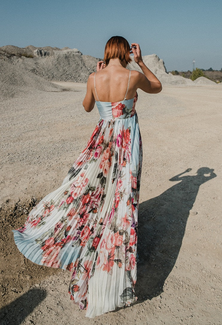 Abito Floreale Cerimonia Milva Mi Art.4512