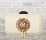 Pochette Cerimonia Pluma Y Collar 7073