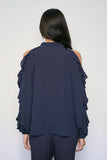 Blusa C/Rouches Scollo Goccia Meimeij M4EH02