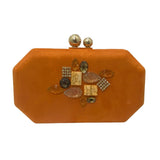 Clutch Gioiello Cerimonia Pluma Y Collar 1052