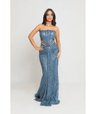 Abito sirena paillettes Rozzin