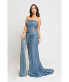 Abito sirena paillettes Rozzin