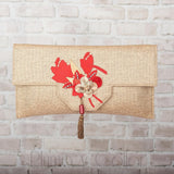 Pochette Cerimonia Pluma Y Collar 7047