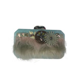 Clutch Cerimonia Pluma Y Collar 4428